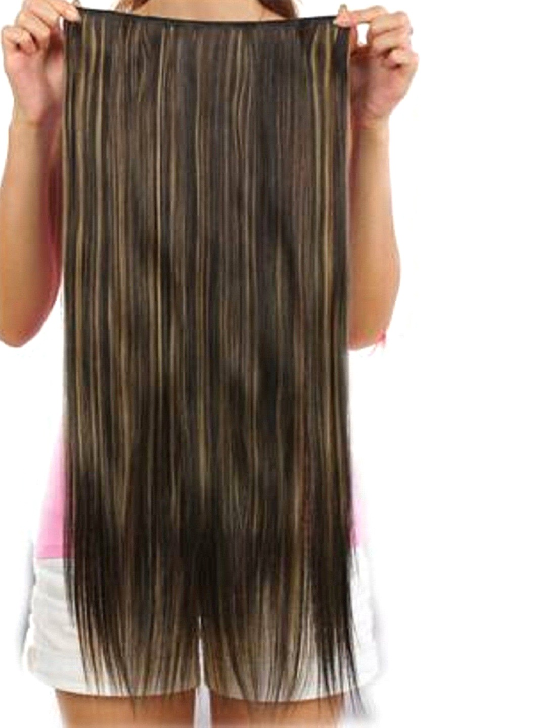 

HAVEREAM Clip In Locks Straight Hair Extension - Brown - 24 Inch