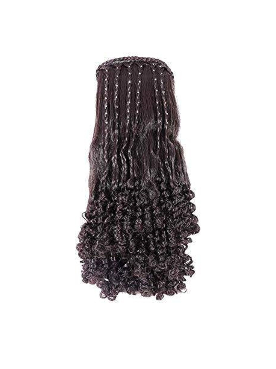 

SHENY Clip In Locks Stone Studded Curly Hair Extension - Black - 24 Inch