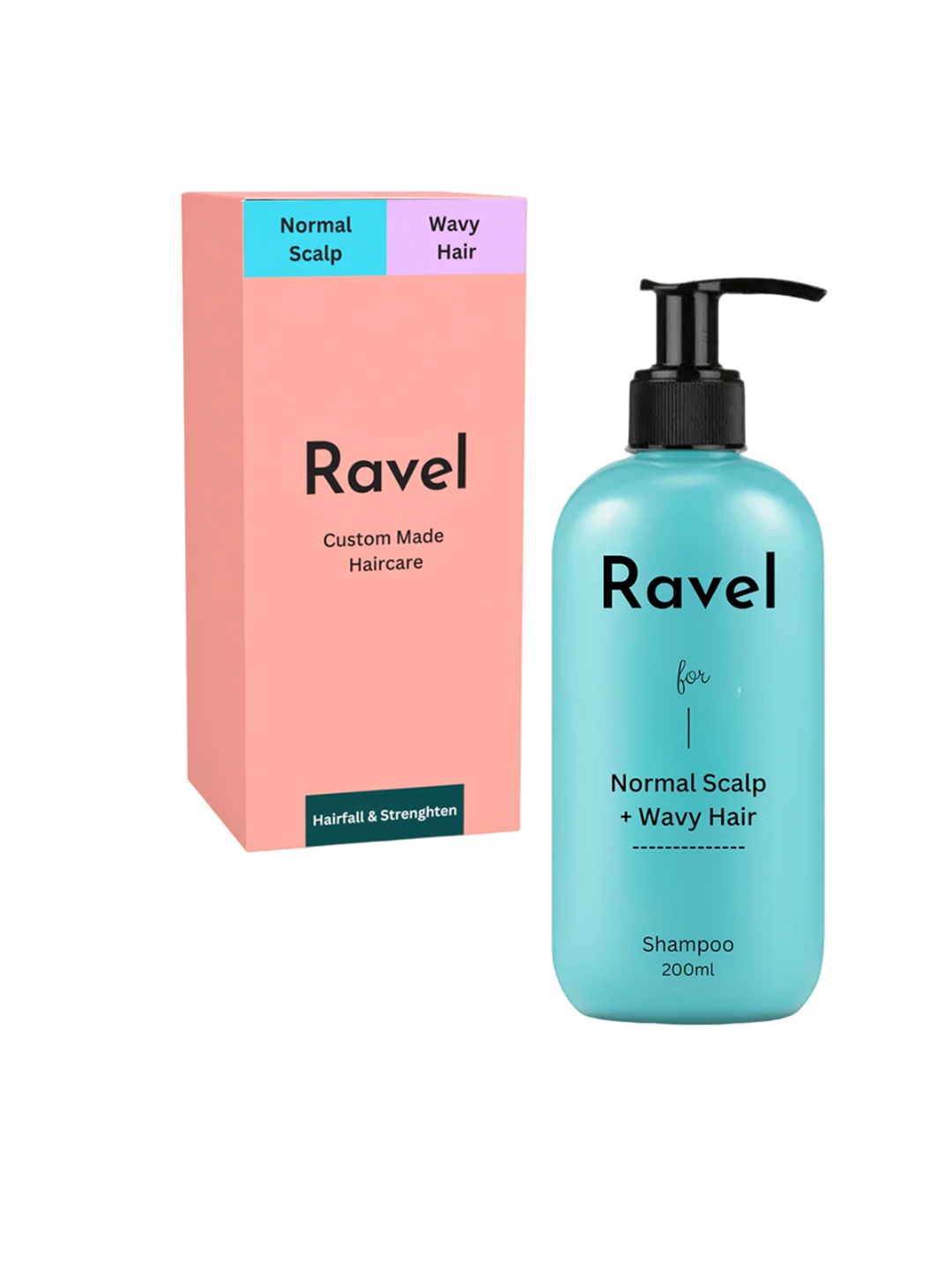 

Ravel Customized Hair Fall Control Shampoo For Normal Scalp & Wavy Hair - 200ml, Blue