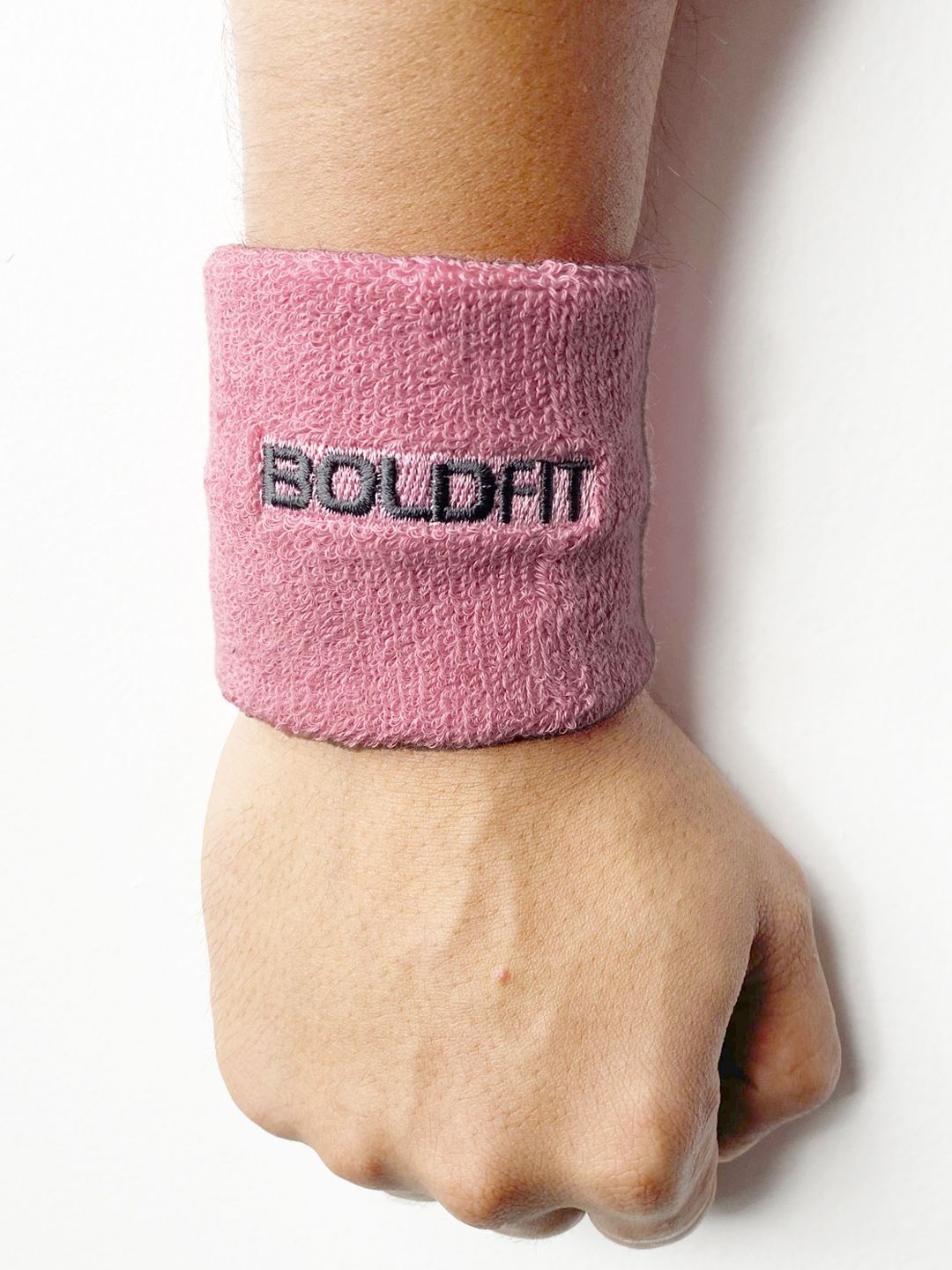 

BOLDFIT Adults Sweat Absorbent Wristbands, Pink
