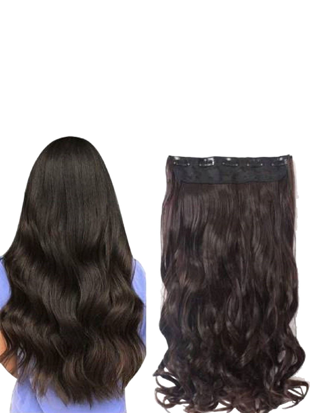 

HAVEREAM Clip-In Waterproof Wavy Locks Hair Extension - Brown - 24 Inch