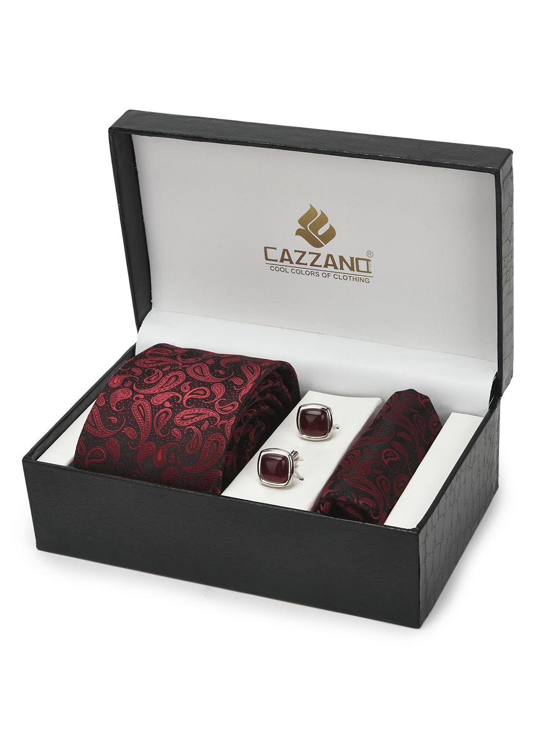 

Cazzano Men Accessory Gift Set of, Maroon