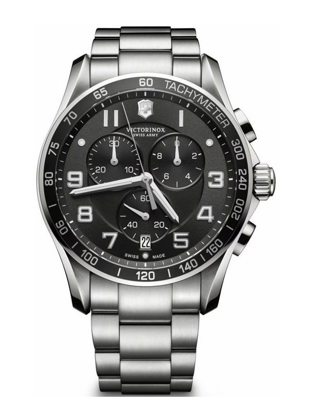 

Victorinox Men Dial & Stainless Steel Straps Analogue Watch 241650, Black
