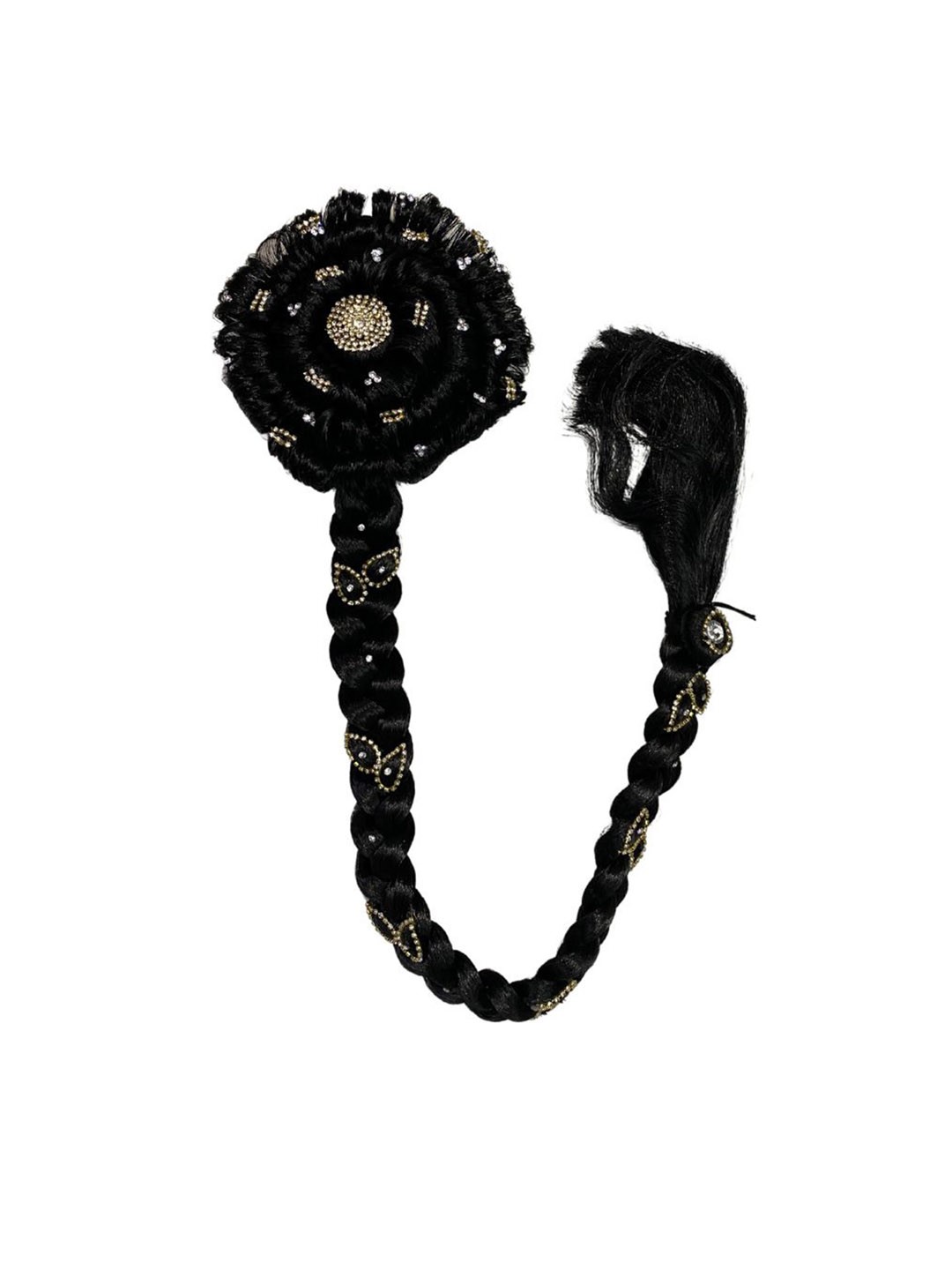 

ABRISH Straight Braided Hair Extension With Accessories - Black