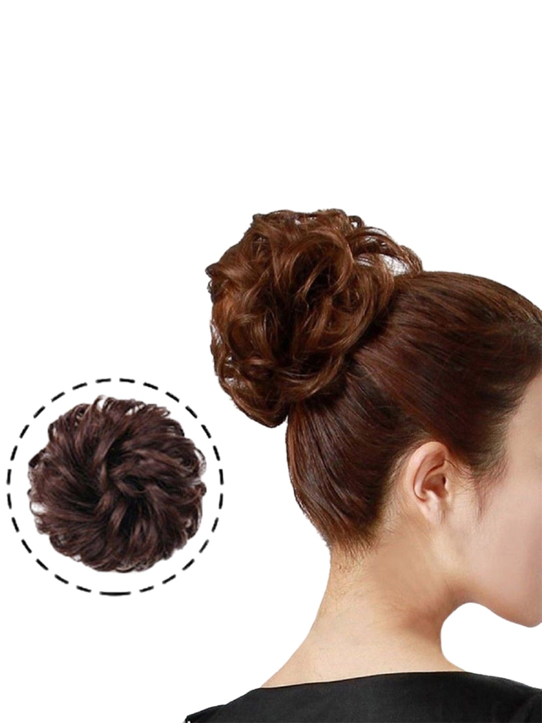 

ABRISH Clip-In Curly Bun Hair Extension 10Inch - Brown