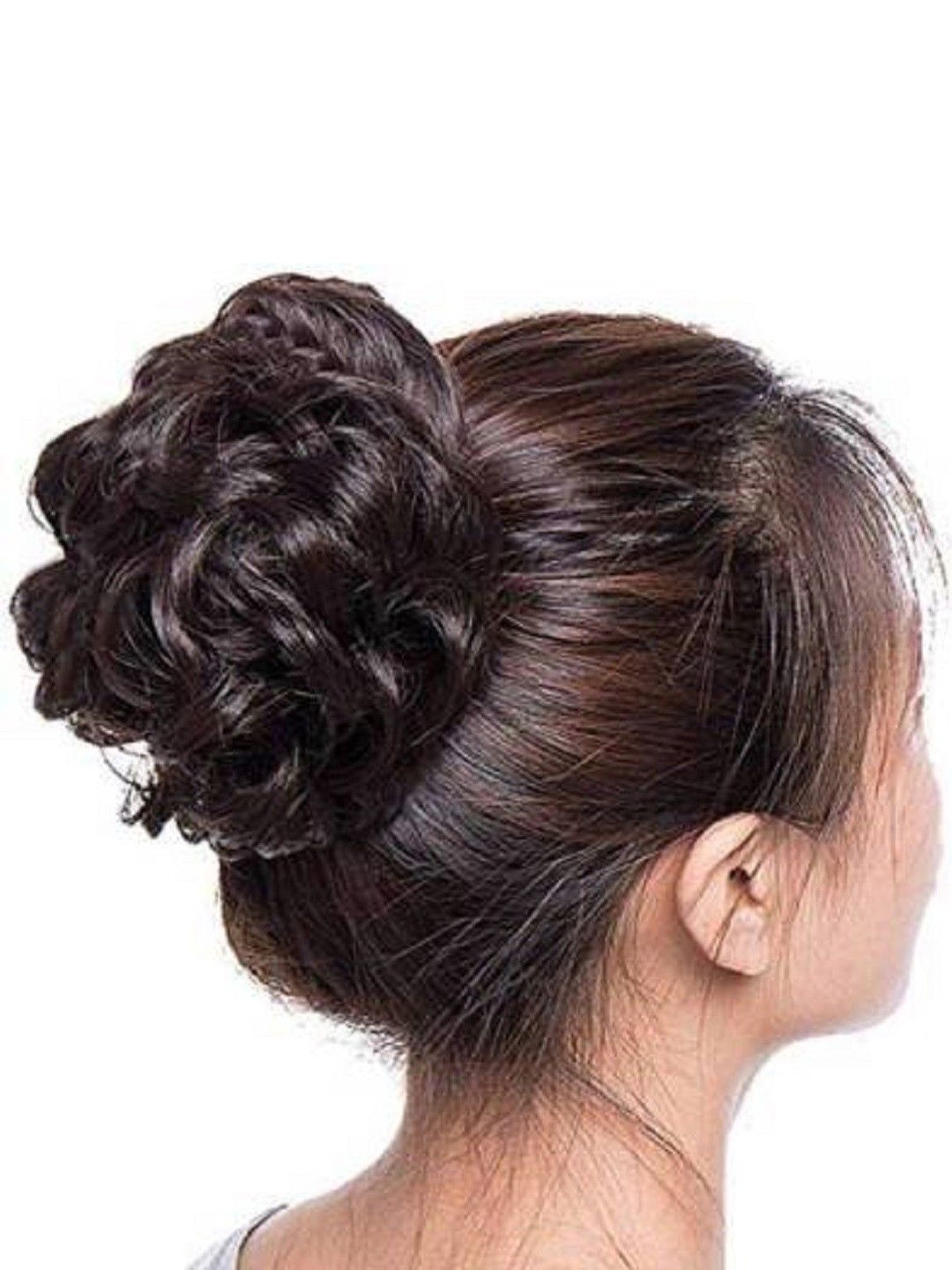 

ABRISH Halo Bun Curly Hair Extension - Brown - 10 Inch