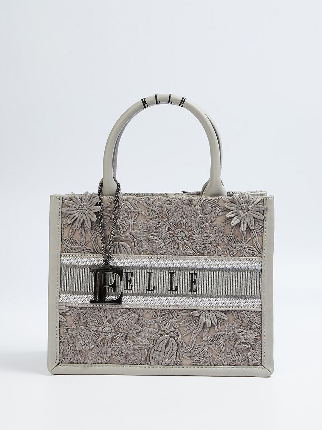 

ELLE Women Structured Handheld Bag, Grey