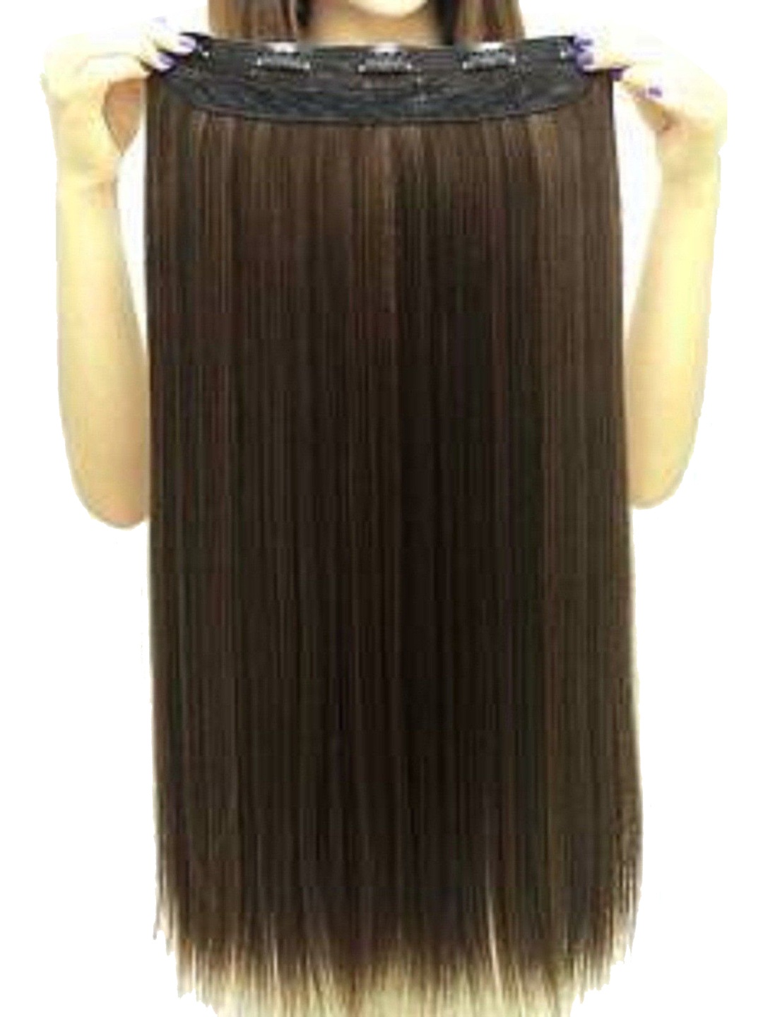 

HAVEREAM Clip-In Straight Locks Hair Extension - Brown - 24 Inch