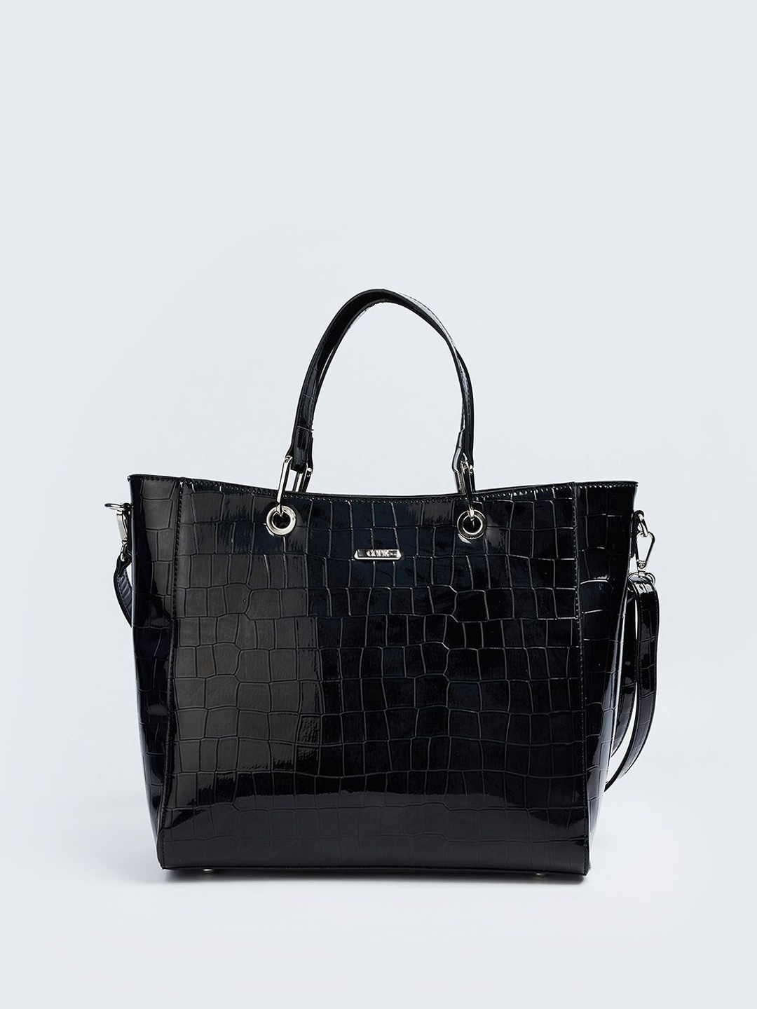 

CODE by Lifestyle Women Textured Oversized Shoulder Bag, Black