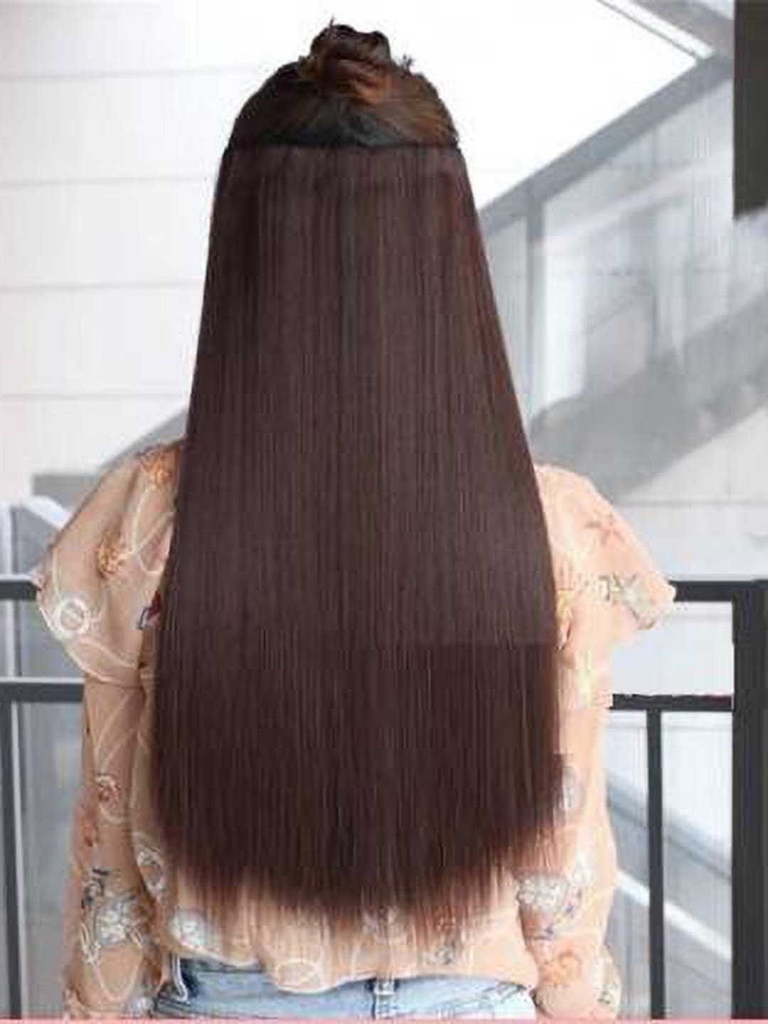 

HAVEREAM Clip-In Straight Hair Extension - Brown
