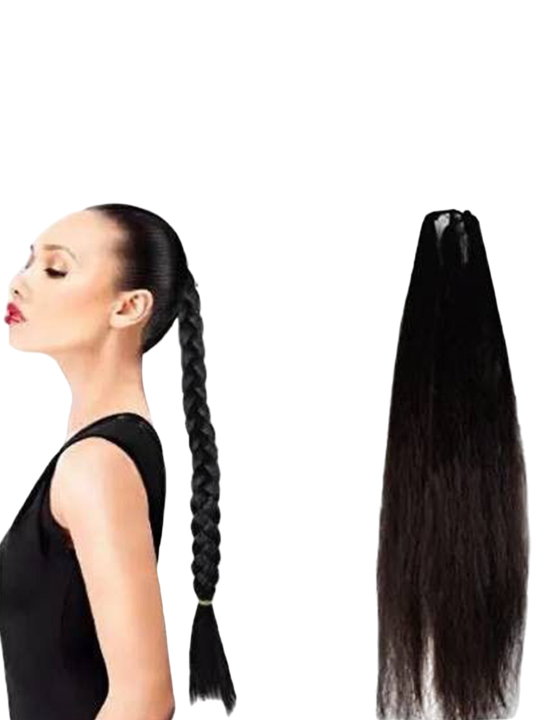 

HAVEREAM Tape-In Straight Twists Hair Extension - Black - 24 Inch
