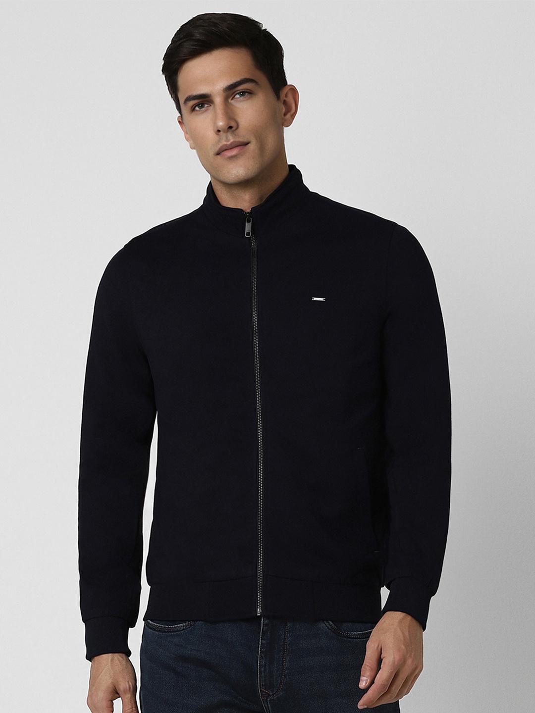 

Van Heusen Men Solid Casual Jacket, Black