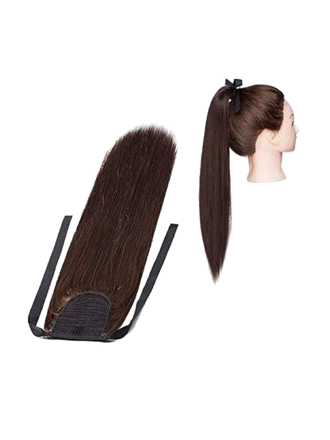 

HAVEREAM Tape-In Straight Ponytail Hair Extension - Brown - 24 Inch