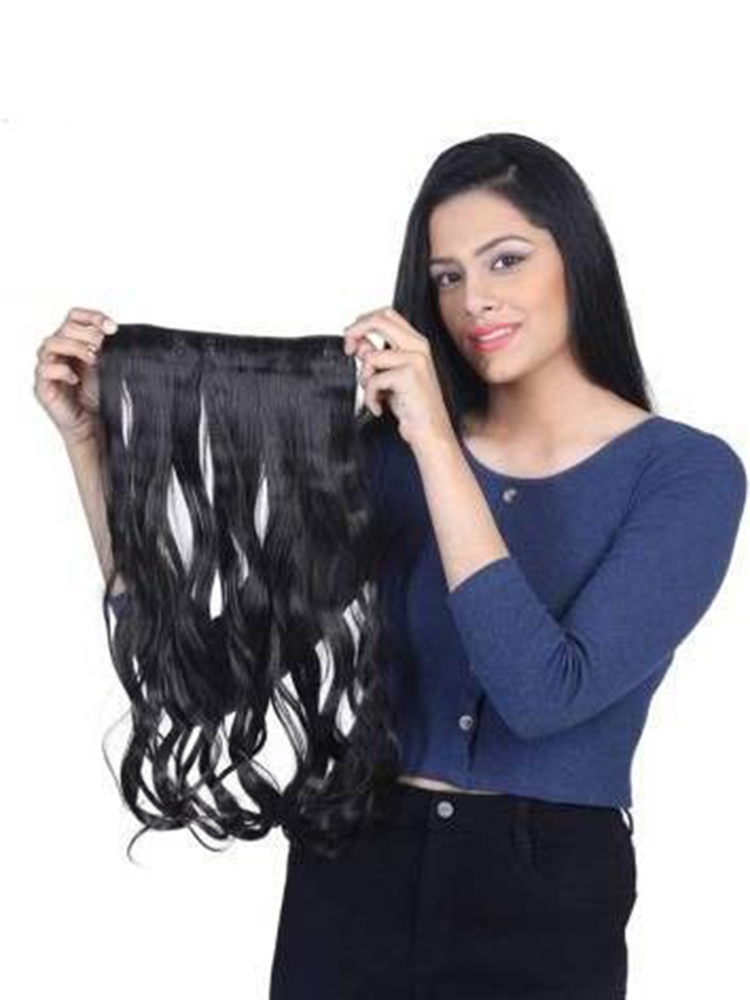 

HAVEREAM Clip-In Waterproof Wavy Locks Hair Extension - Black - 24 Inch