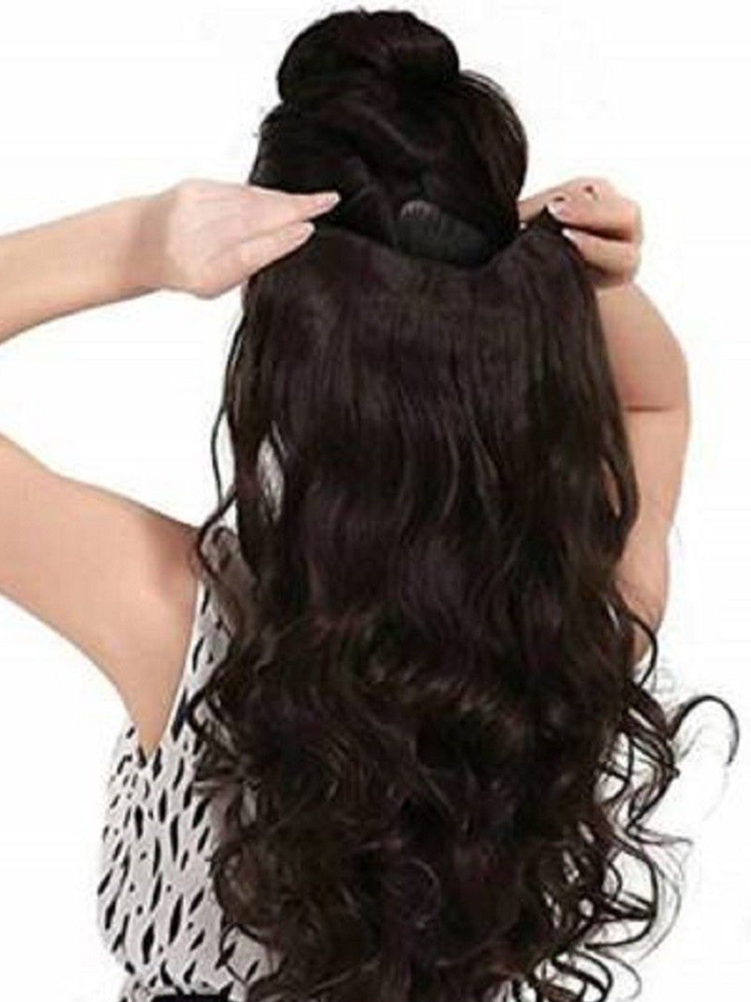 

SHENY Clip-In Curly Hair Extension - Black - 61 Cm