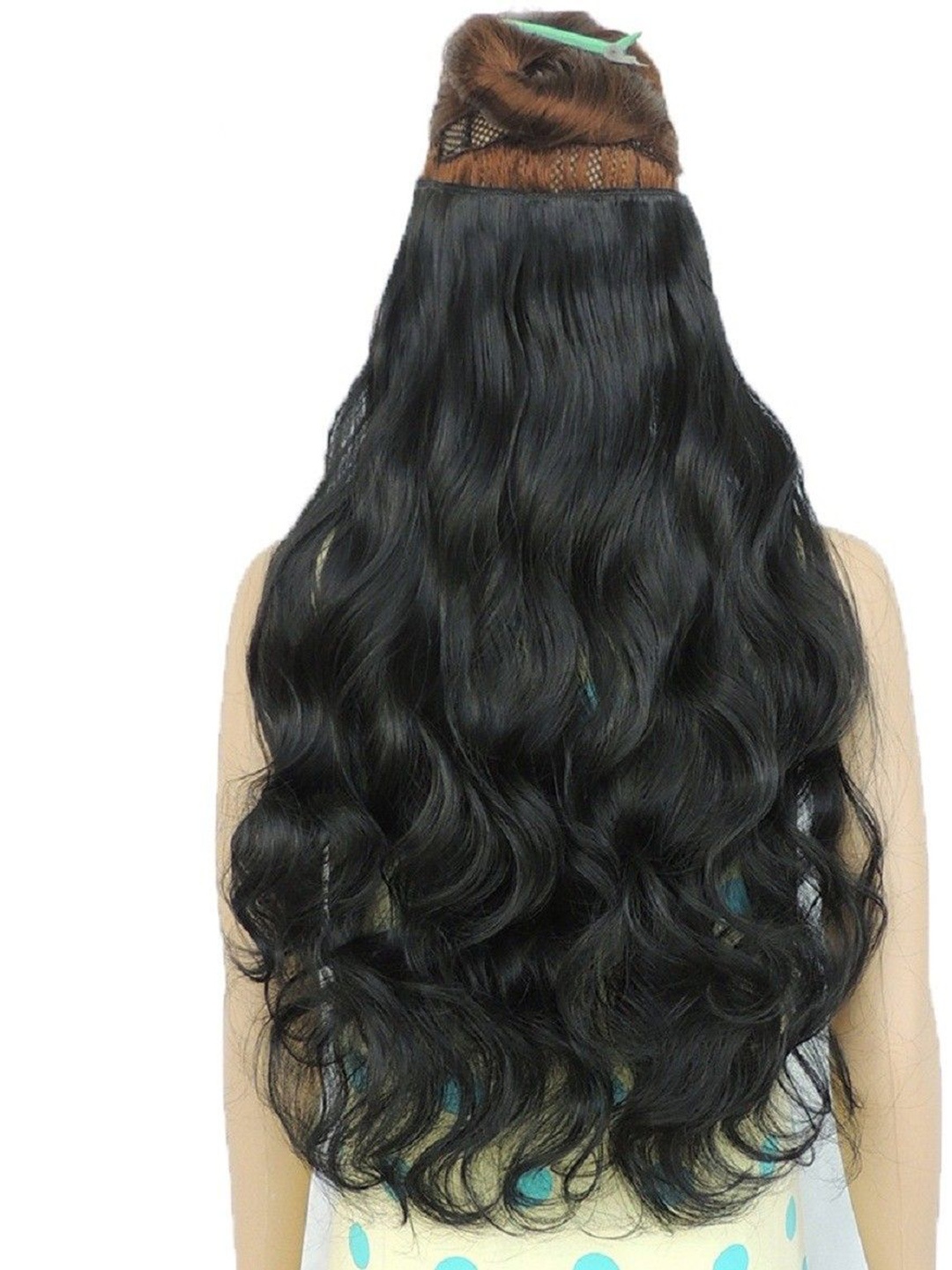 

HAVEREAM Clip-in Wavy Scalp Topper Hair Extension - Black - 22 Inch