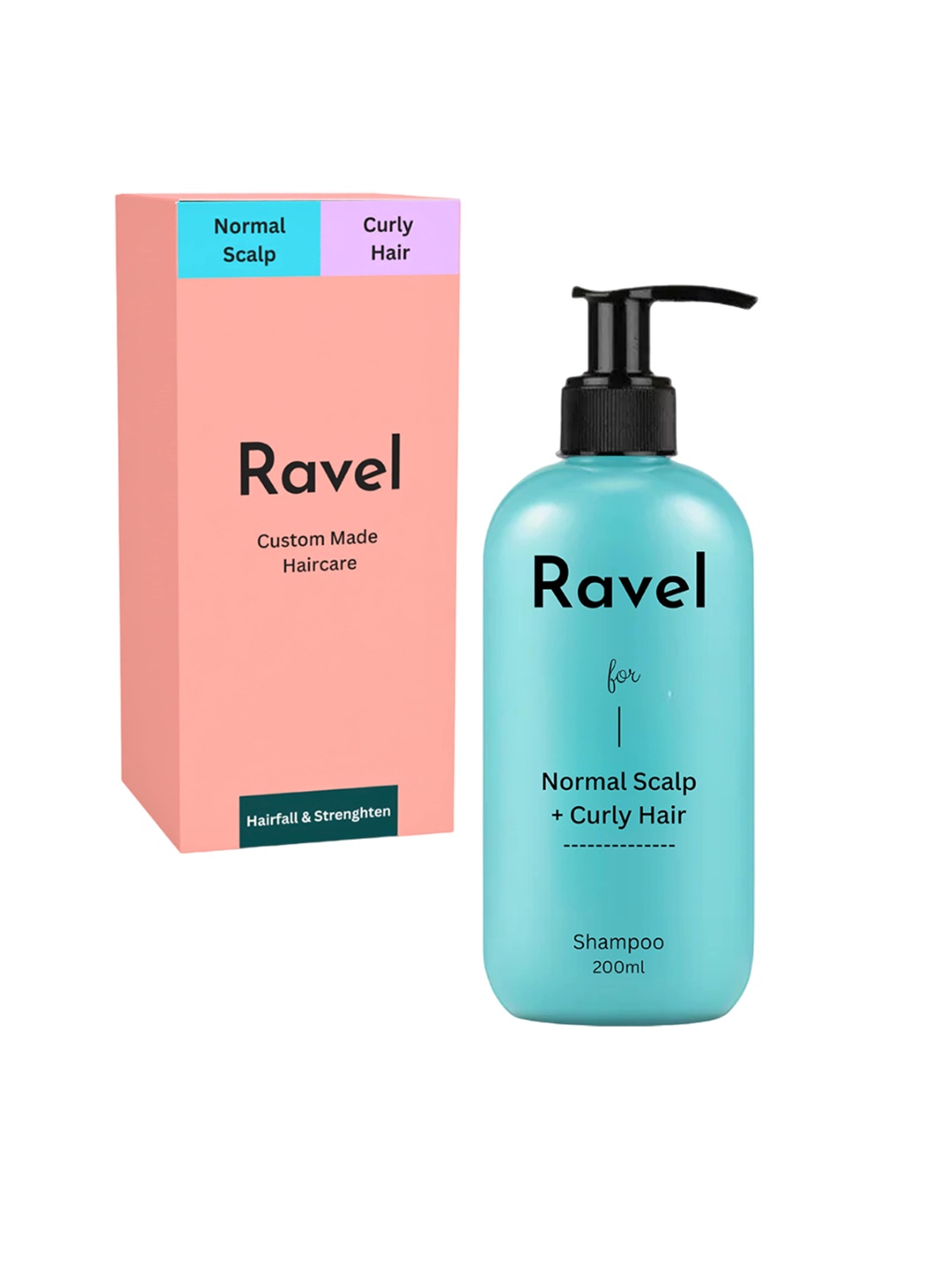 

Ravel Customized Hair Fall Control & Strengthen Shampoo- Normal Scalp & Curly Hair - 200ml, Blue