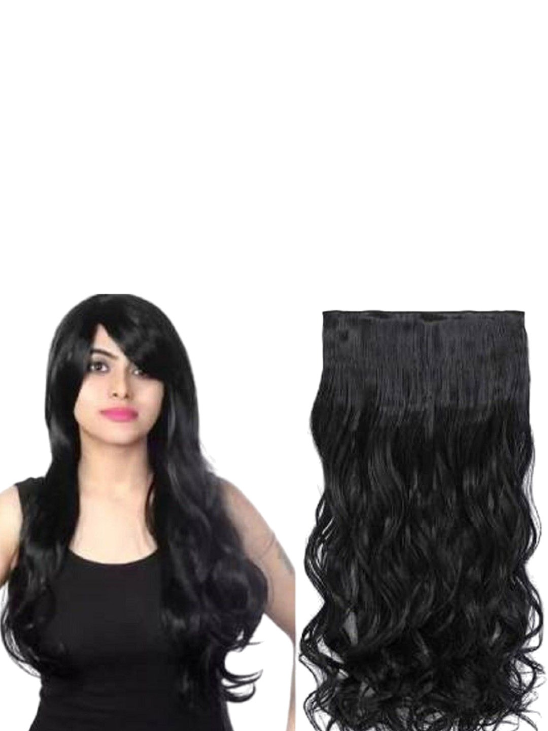 

SHENY Clip-In Wavy Locks Hair Extension - Black - 60 Cm