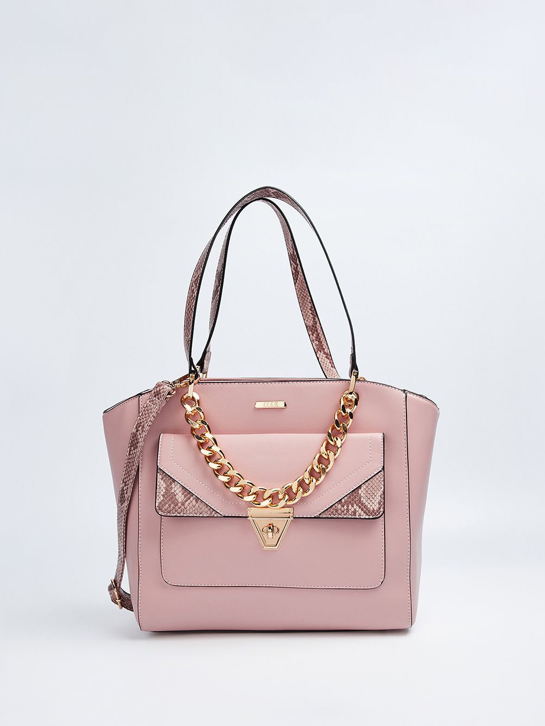 

CODE by Lifestyle Women Structured Shoulder Bag with Bow Detail, Pink