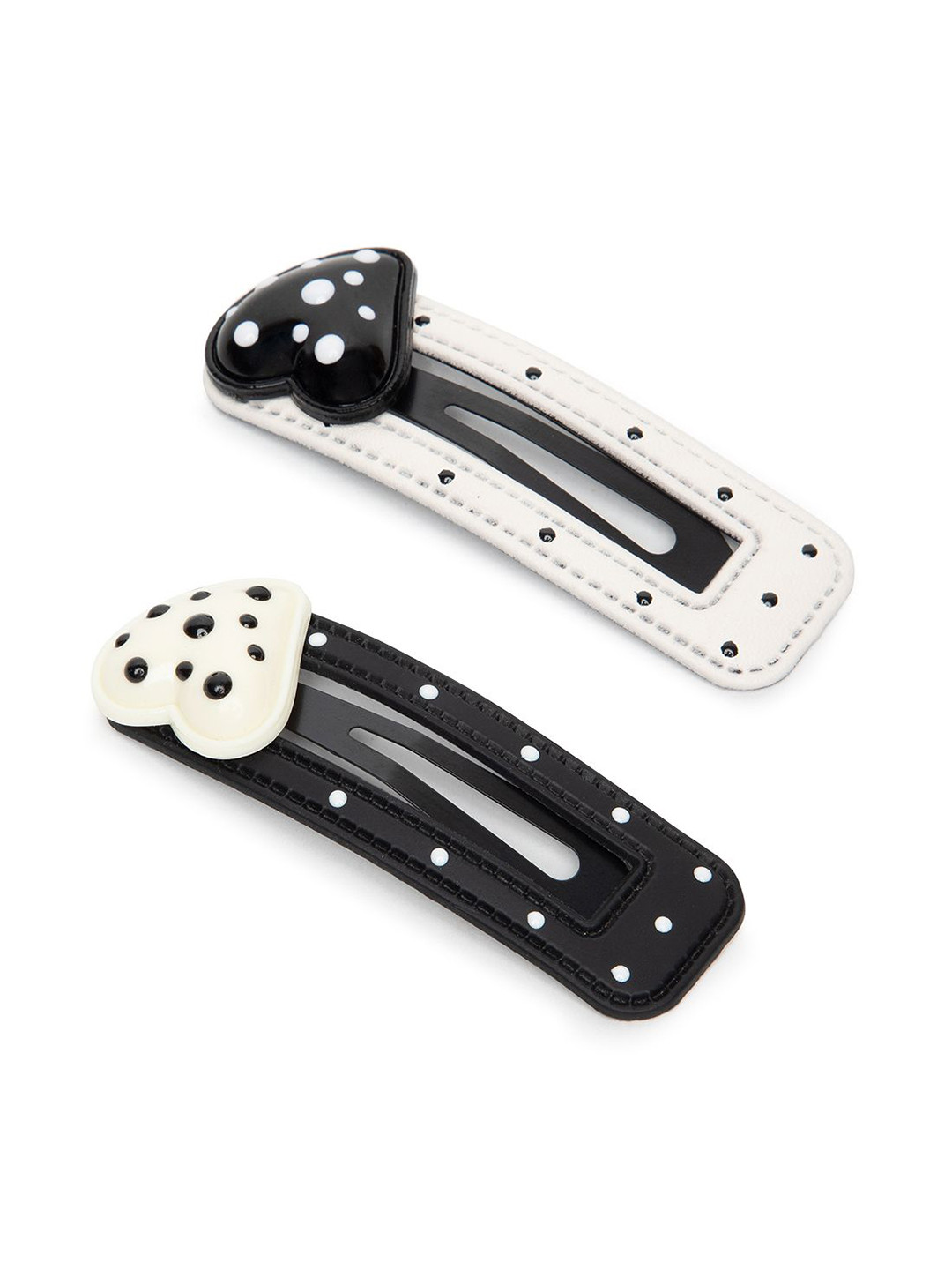 

Radhu & Kabby Women Set of 2 Tic Tac Hair Clips, Black