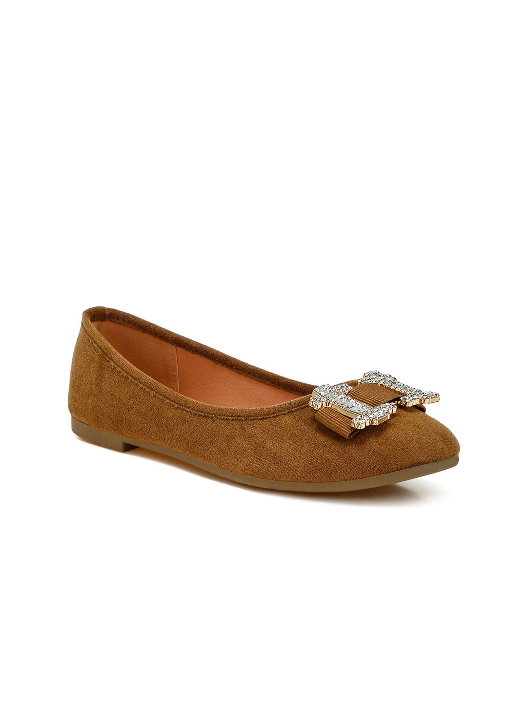 

London Rag Women Woven Design PU Loafers, Tan