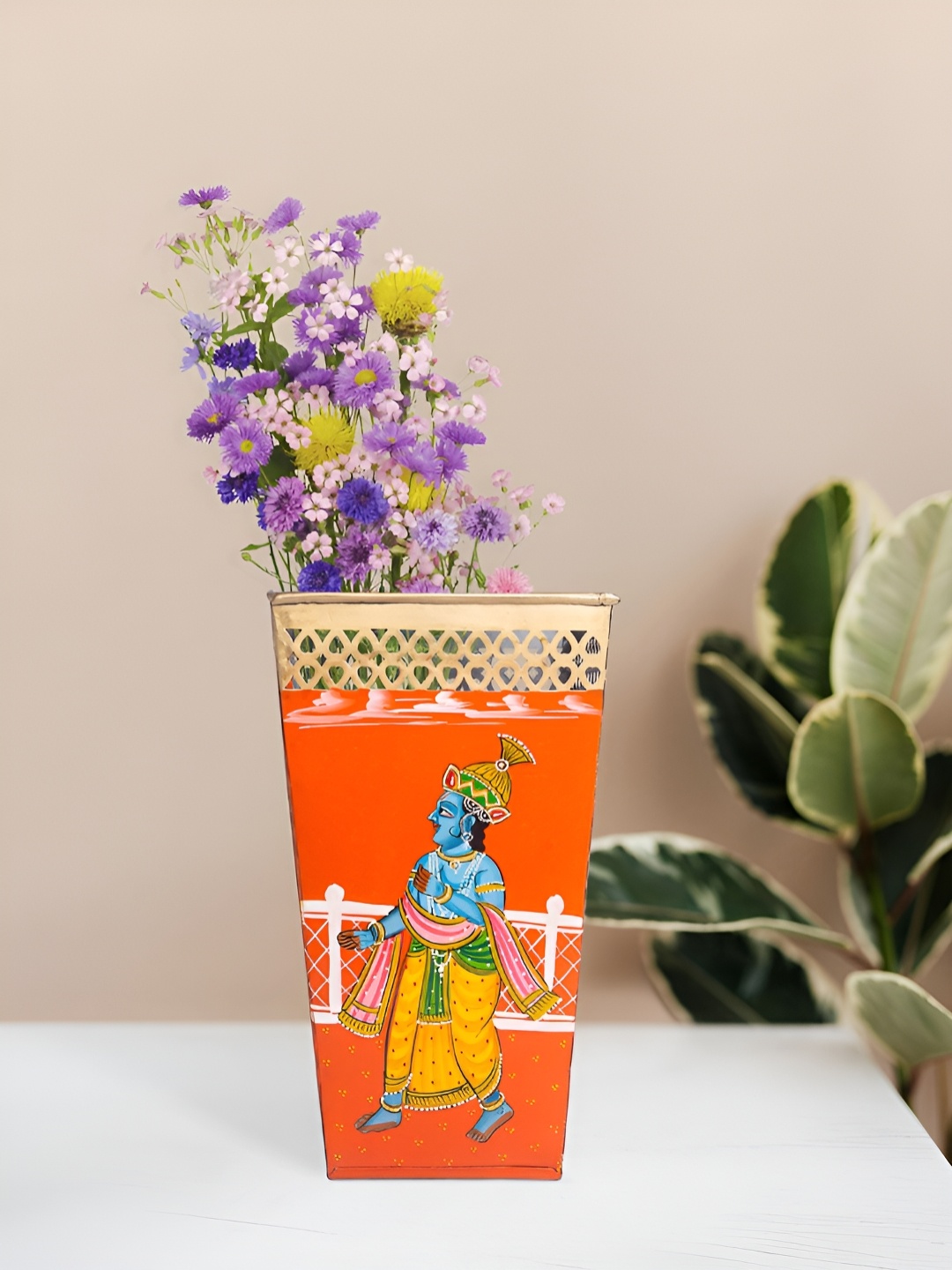 

Golden Peacock Orange & Gold Toned Multi-Utility Organisers