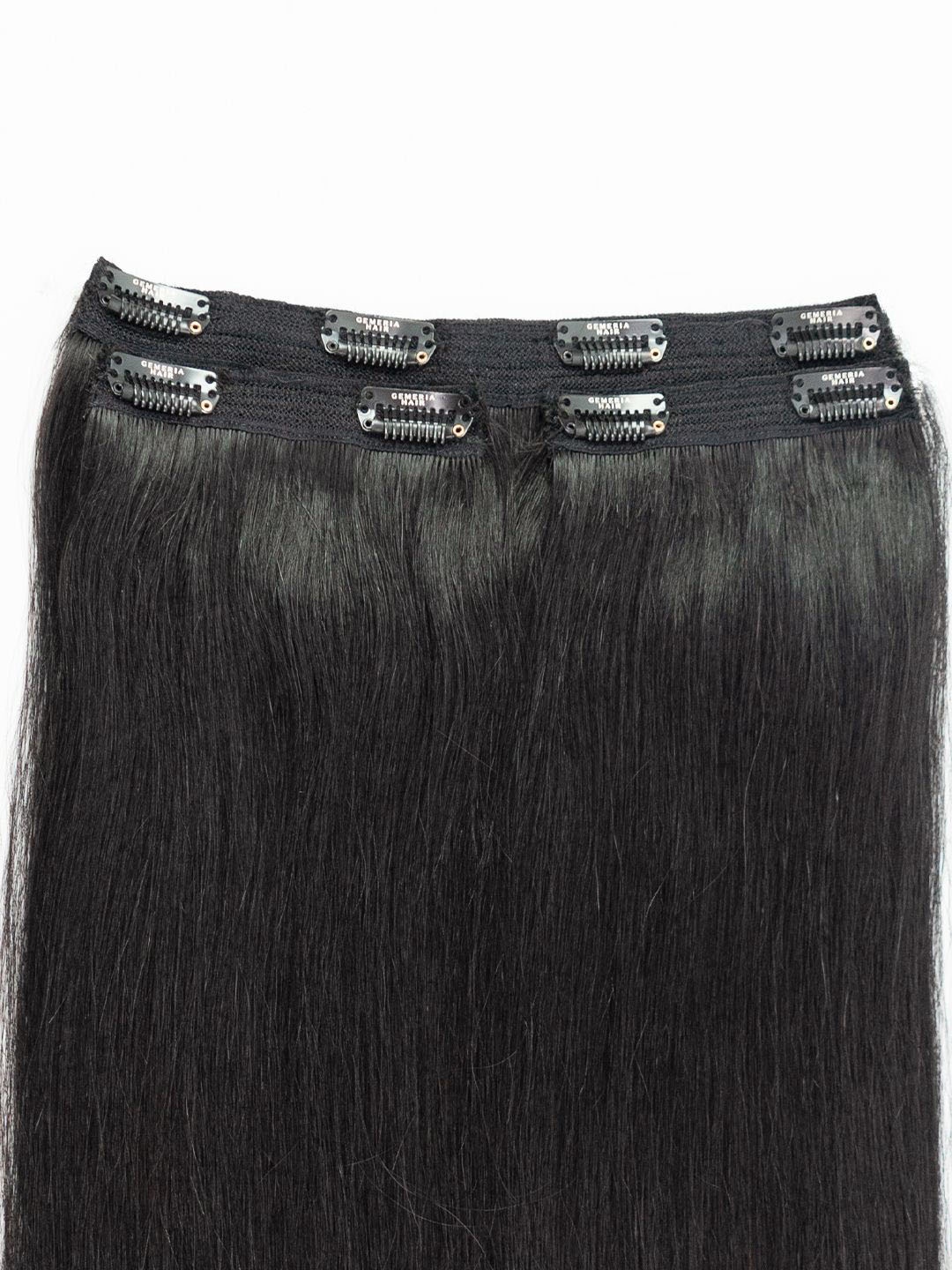 

GEMERIA HAIR Set of 3 Clip-In Straight Locks Hair Extension - Jet Black