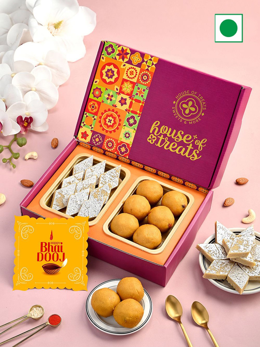 

RawFruit Bhai Dooj Sweets Gift Set, Pink