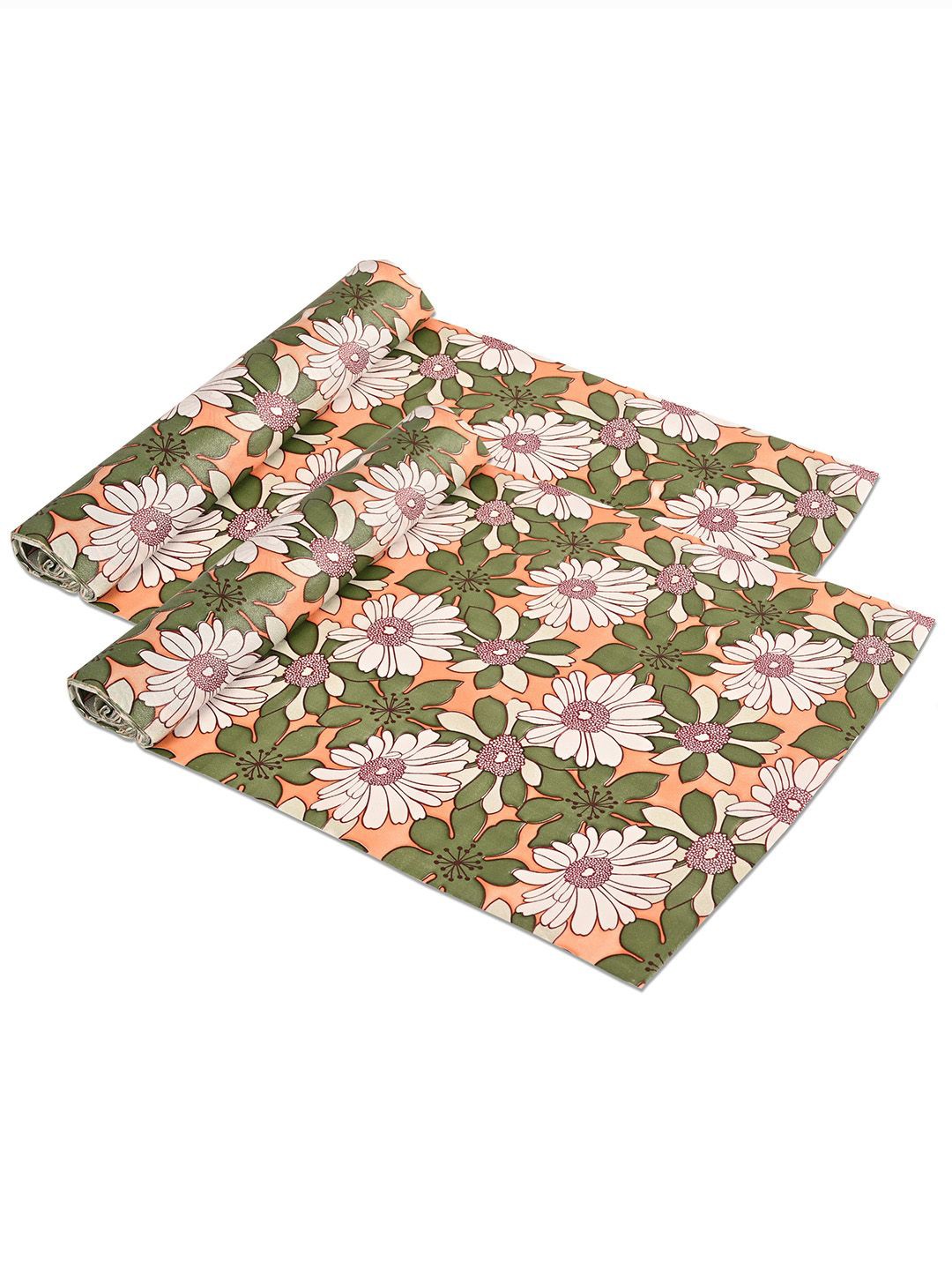 

Kuber Industries Orange & Green 2 Pieces Water Resistant Shelf Liner Organisers
