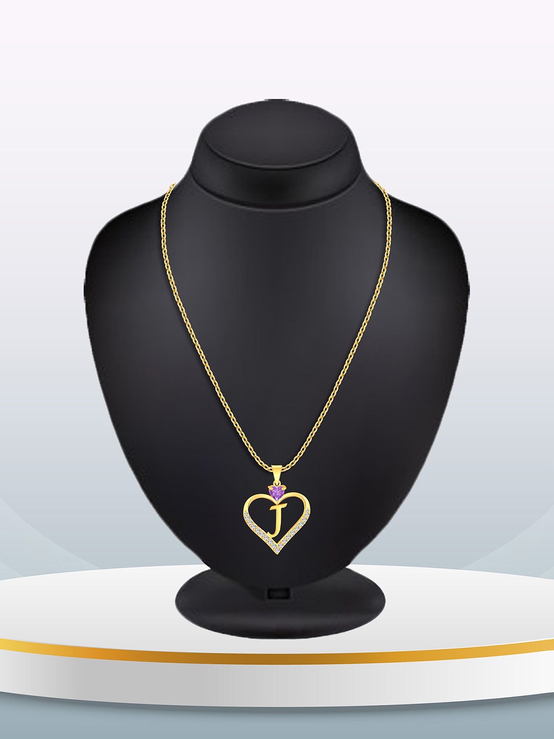 

Heer Collection Gold-Plated Heart Shaped Pendants with Chains