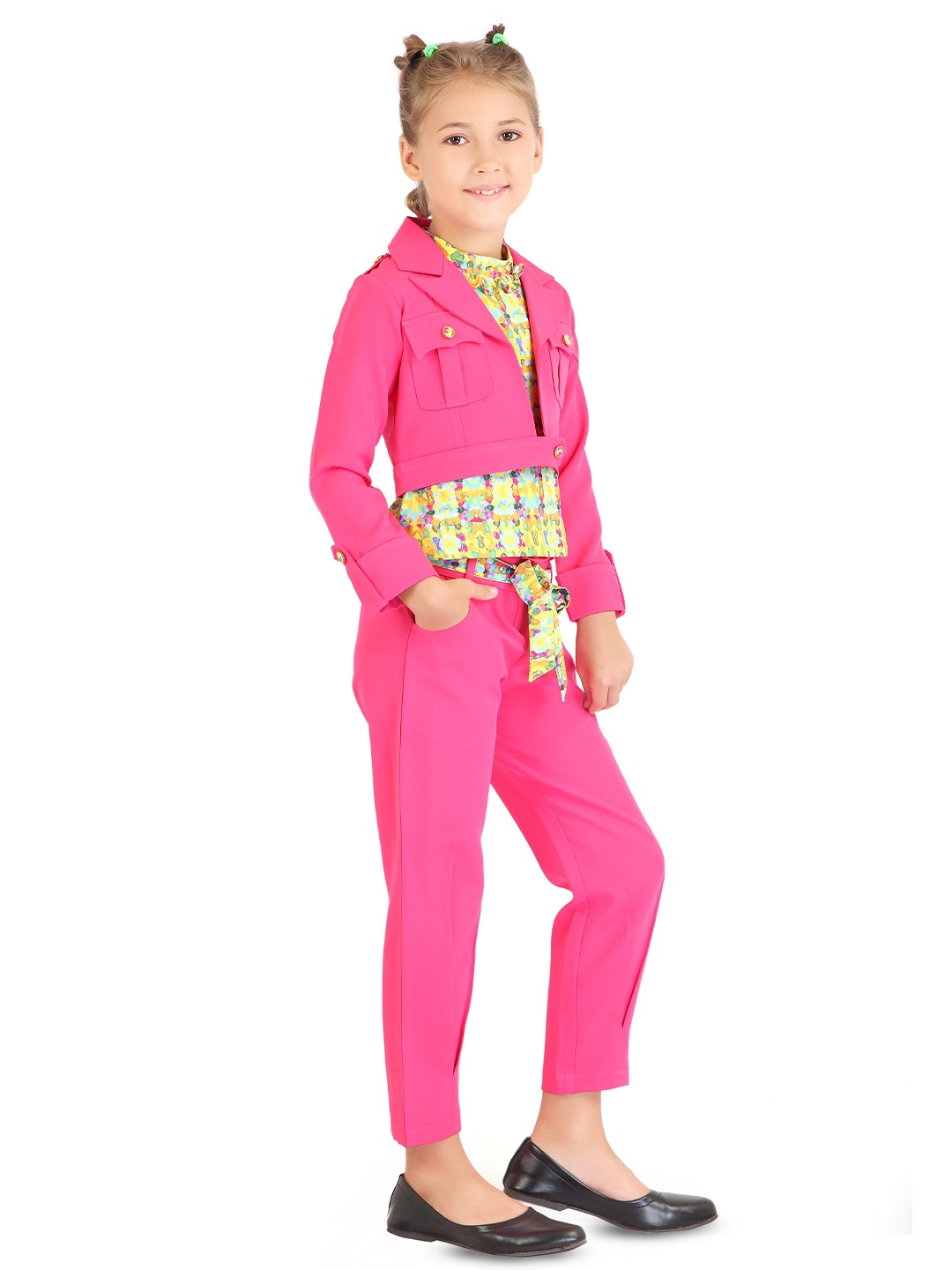 

Tiny Girl T-shirt and Shirt with Trousers, Pink