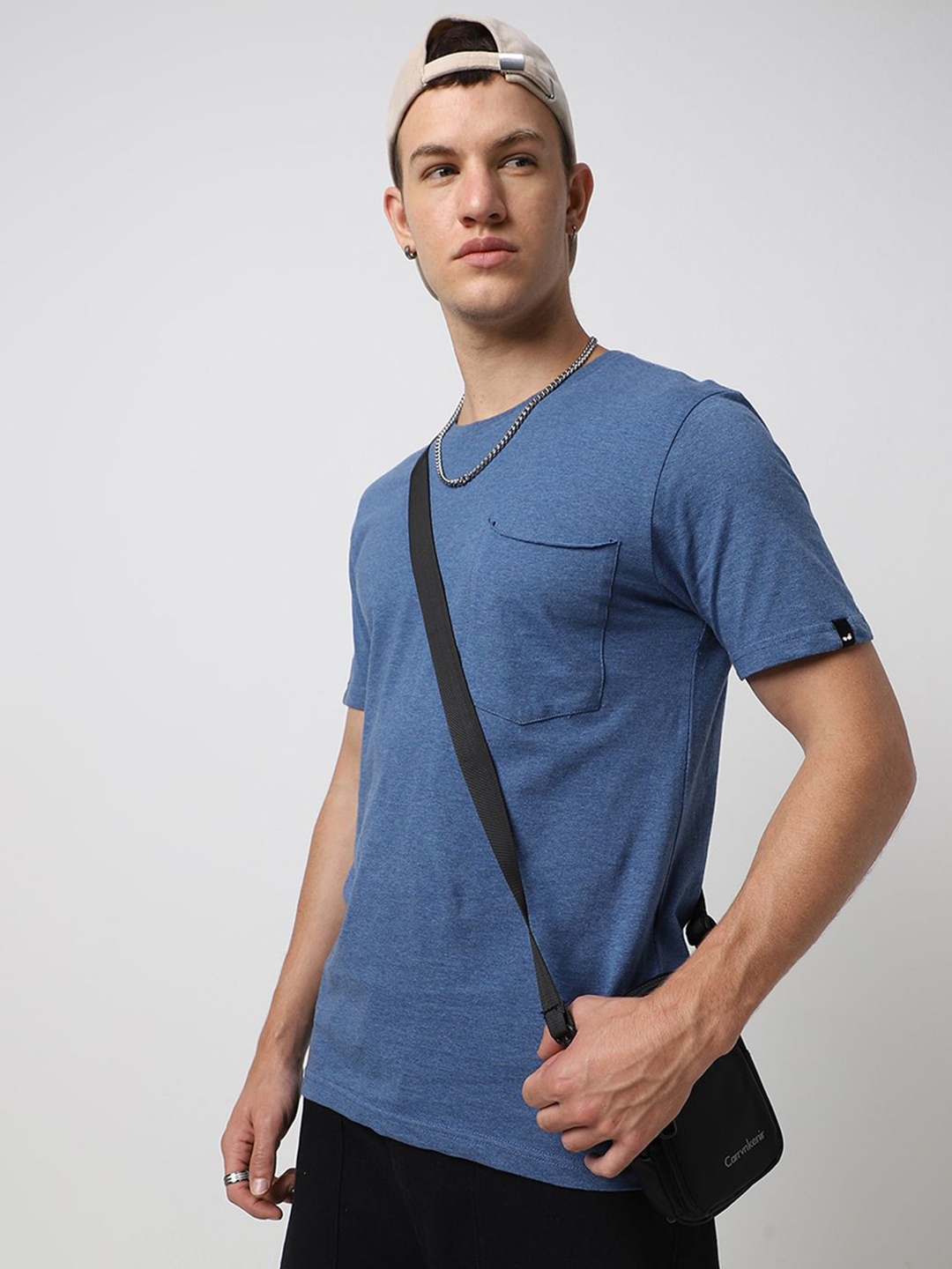 

Bewakoof Air 1.0 Men's Brick Red Spidey Graphic Printed Oversized T-shirt, Blue