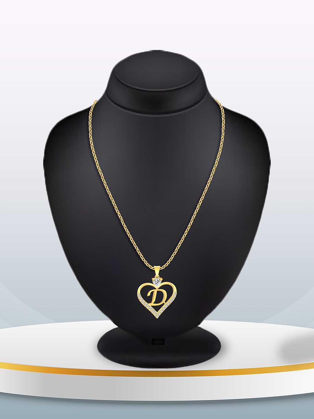 

Heer Collection Gold-Plated Heart Shaped Pendants with Chains