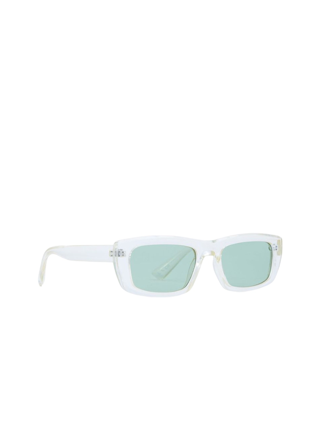 

ALDO Men Square Sunglasses BLURR103-CLEAR, Green