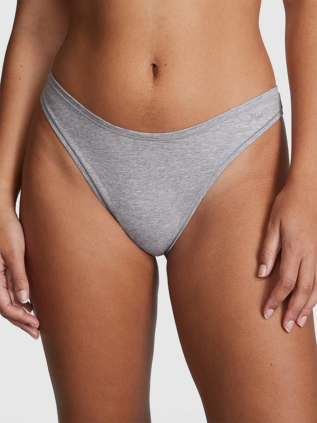 

Victoria's Secret Women High-Leg Thong Briefs, Grey