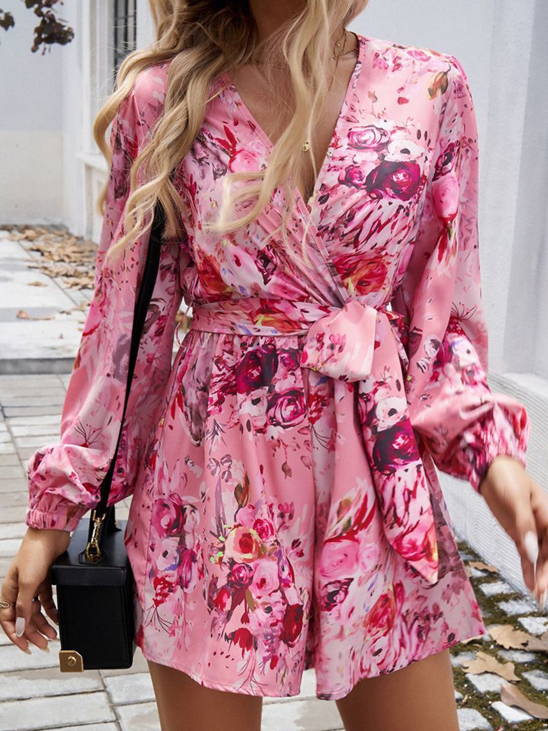 

StyleCast Women Floral Printed Playsuit Jumpsuit, Pink