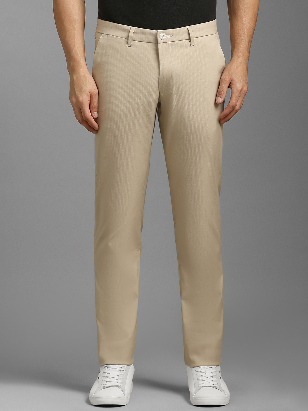 

Louis Philippe Sport Men Mid-Rise Slim Fit Trousers, Beige