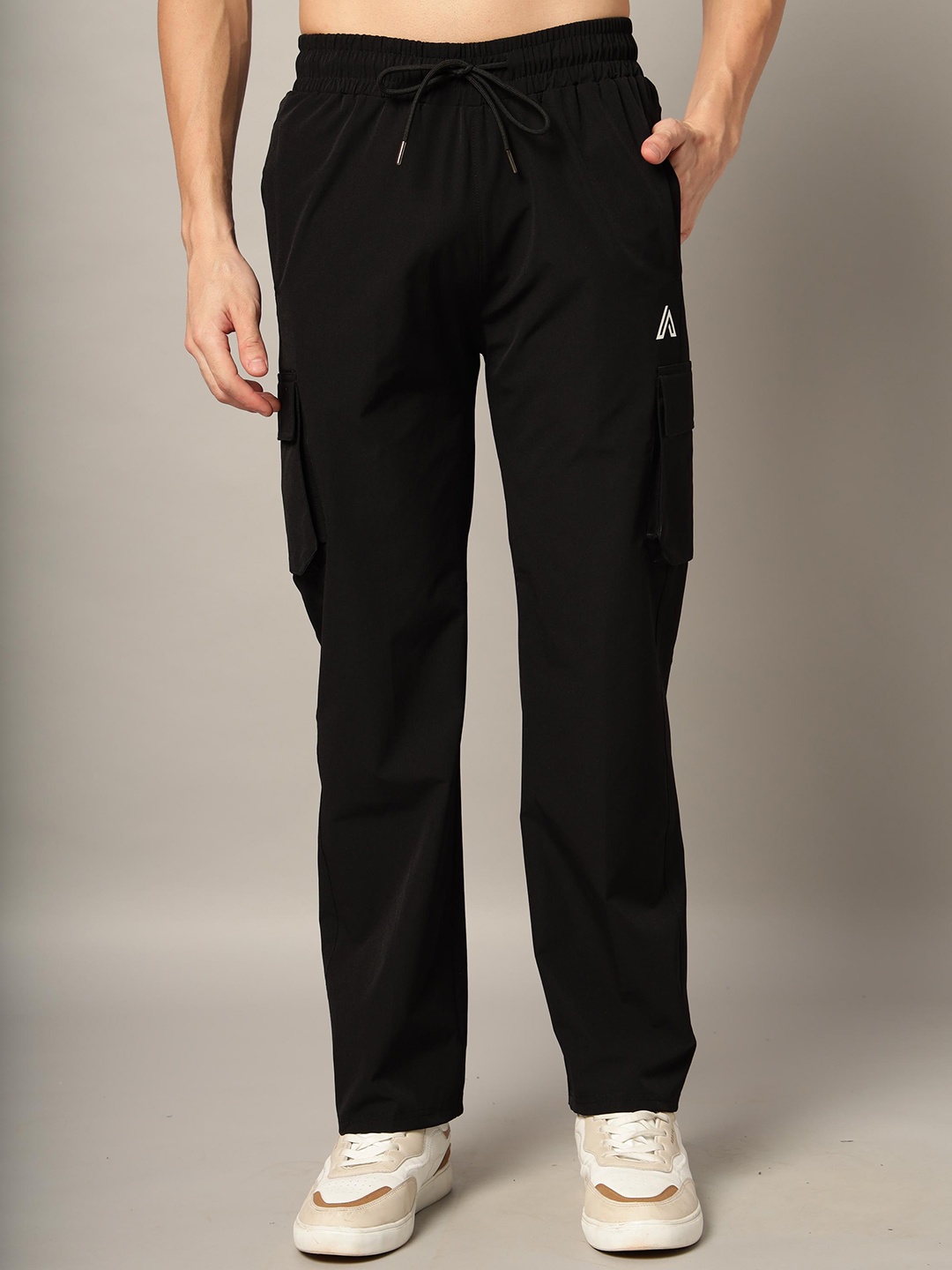 

AECK Men Straight Fit Regular Solid Track Pants, Black