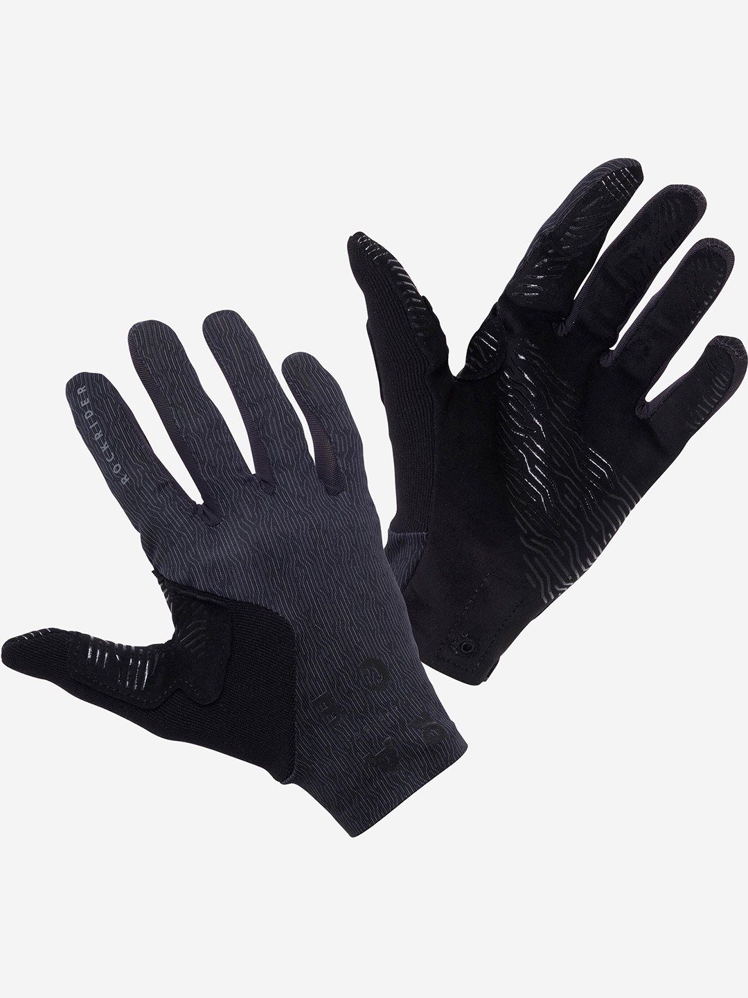 

ROCKRIDER By Decathlon Men Black Mountain Biking Race Gloves