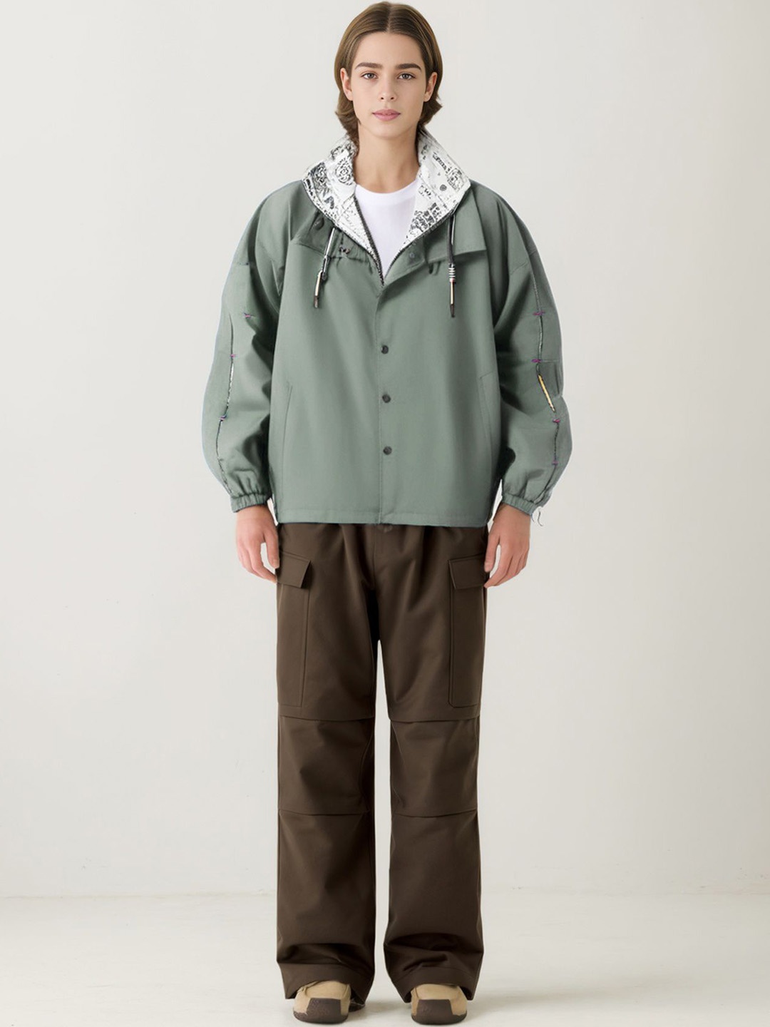 

StyleCast x Revolte Women Solid Mock Collar Tailored Jacket, Green