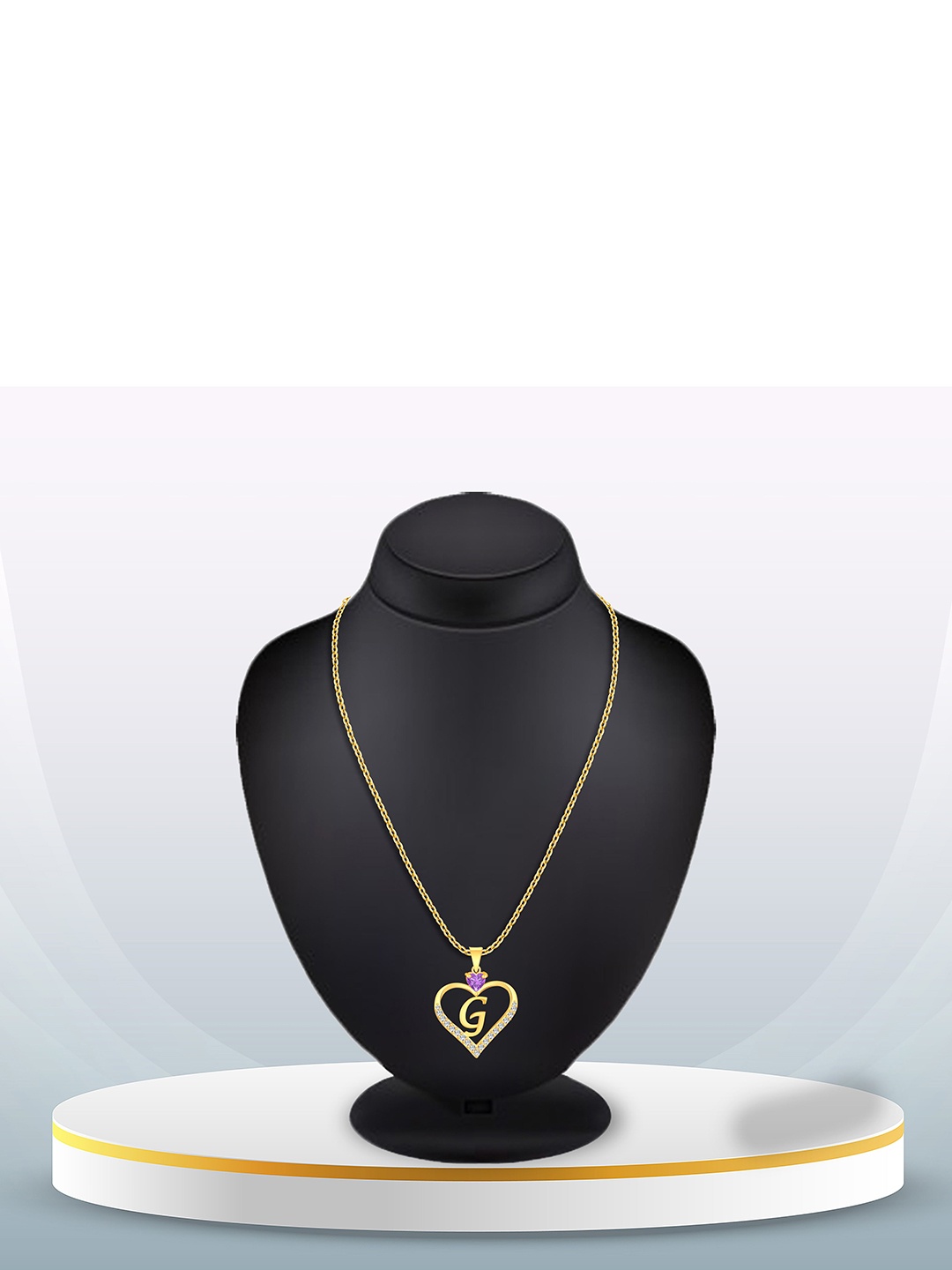 

Heer Collection Gold-Plated Heart Shaped Pendants with Chains