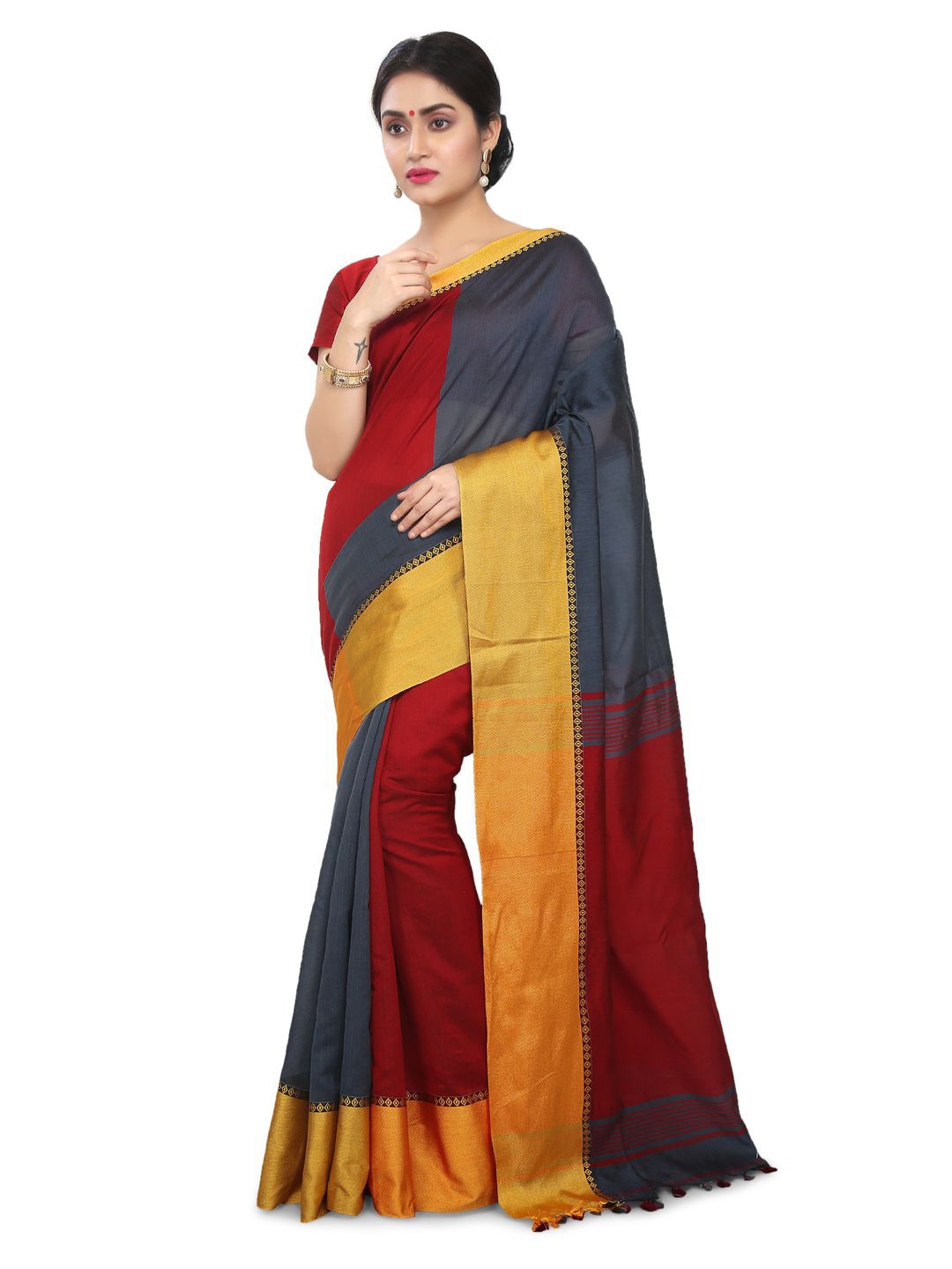 

Crochetin Women Sarees, Grey