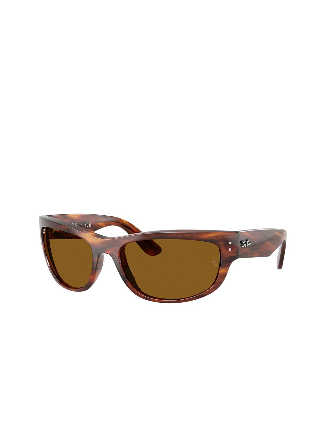 

Ray-Ban Unisex Square Sunglasses with UV Protected Lens, Brown