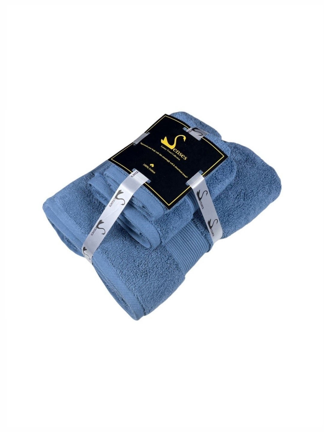 

SENSES Blue 3 Cotton 670 GSM Bath Towel