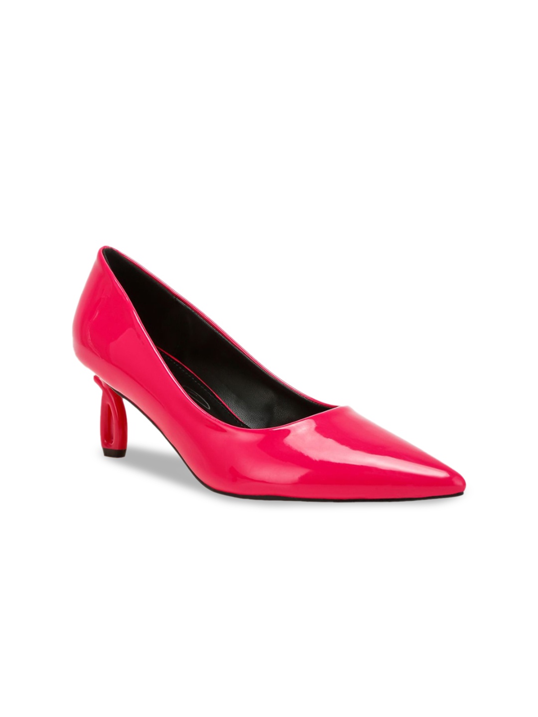 

London Rag Leather Kitten Pumps, Fuchsia