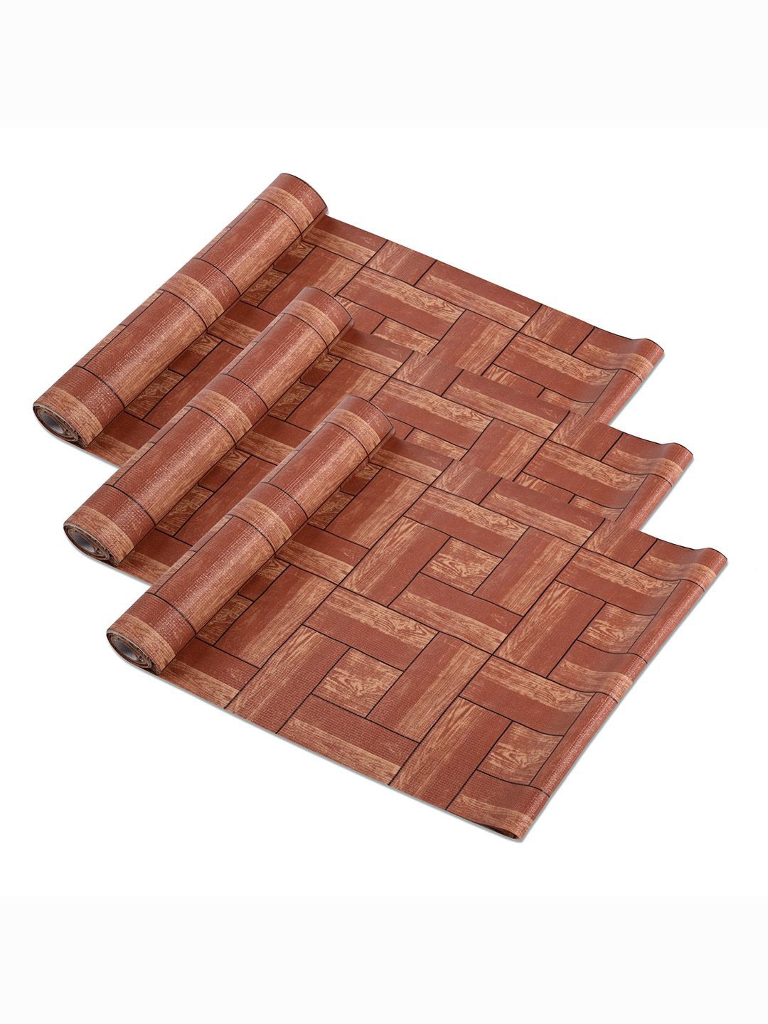 

Kuber Industries Brown 3 Pieces Water Resistant Shelf Liner Organisers
