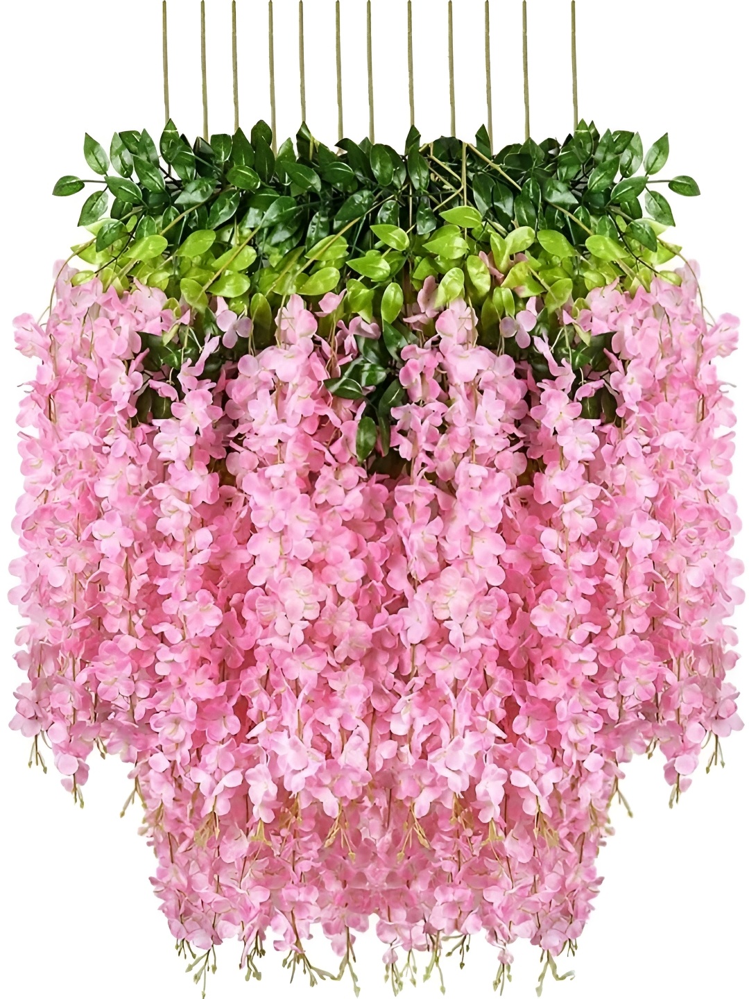 

VRB DECOR Pink 6 Pieces Hanging Artificial Flower