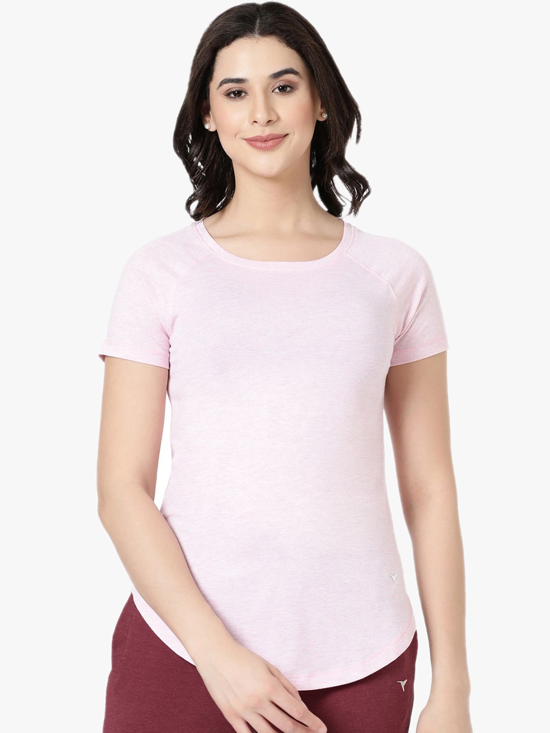 

BLOSSOM Women Round Neck Lounge T-Shirt, Pink