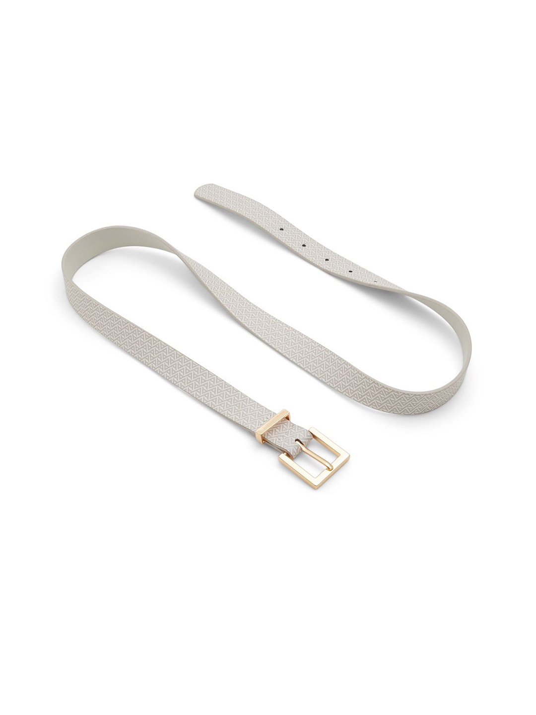 

ALDO Women Printed Tang Closure Leather Casual Belt, Beige