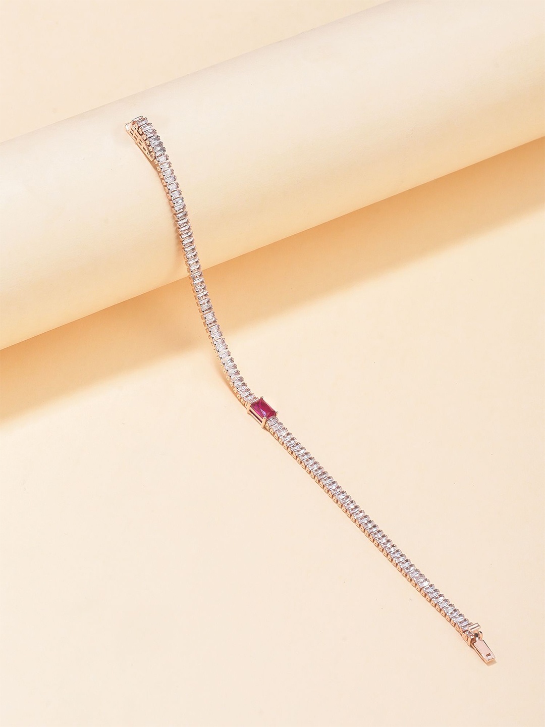 

Designbox Cubic Zirconia Wraparound Bracelet, Rose gold